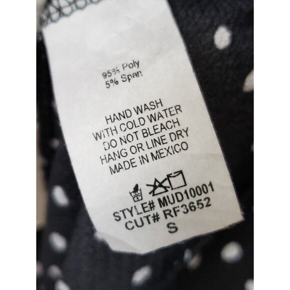 Miss U Women's Black Ruffle Polyester V-Neck Long Sleeve Knee Length Dress Small - Picture 10 of 12